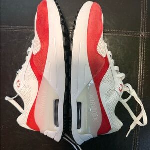 Nike Mens White Red Air Max SYSTM DM9537-104 Lace Up Athletic Shoes Size US 7.5